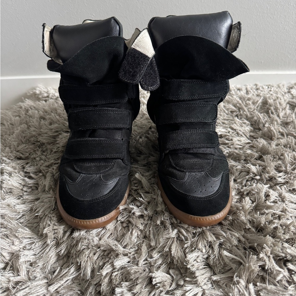 Isabel Marant Bekett Hidden Wedge High Top Sneaker Sz 41